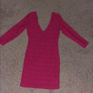 H&M textured dress pink